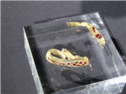 Fragments of the C7-9th Anglo-Saxon Staffordshire Hoard, with its astonishing craftsmanship.